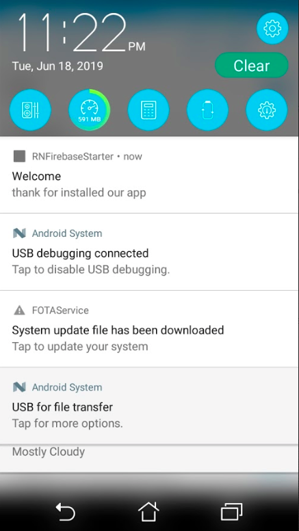 android push notifications react native