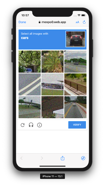 demo app with valid phone number