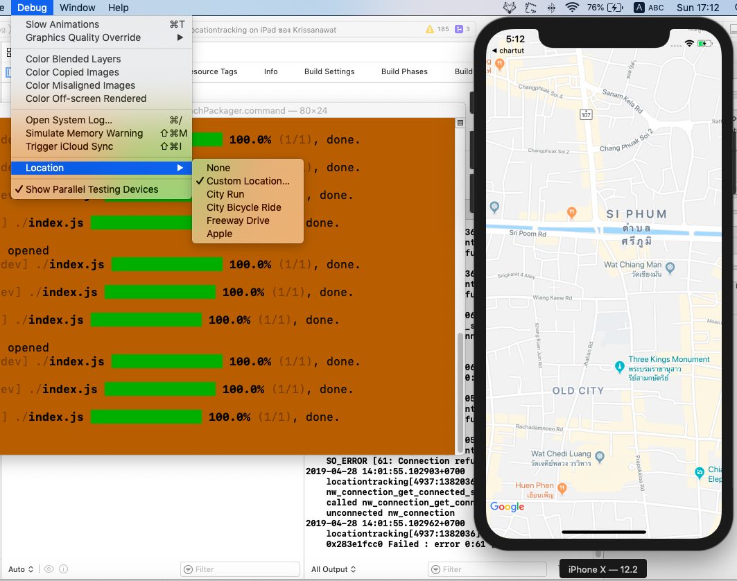 retriving loction from map