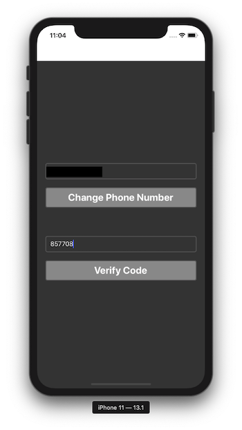 verification code entery