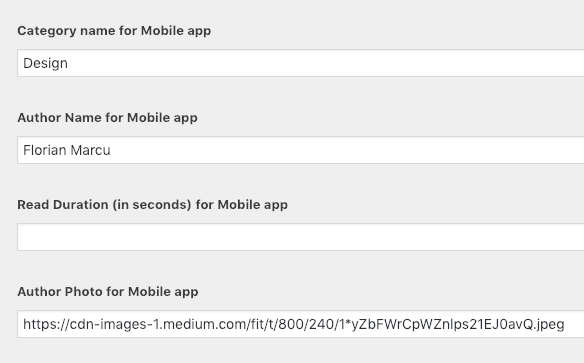 react native advanced custom fields