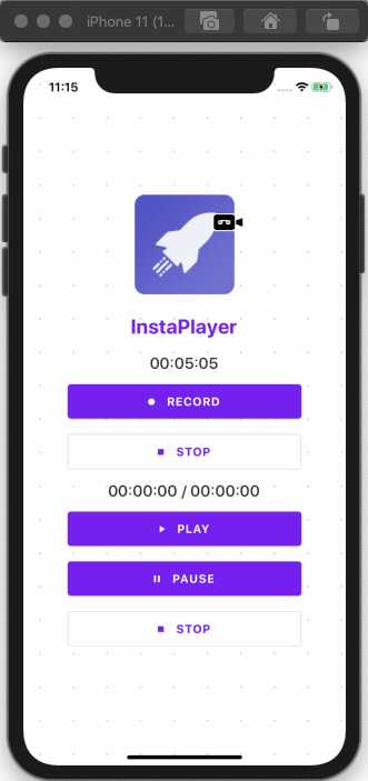 audio player and recorder on play