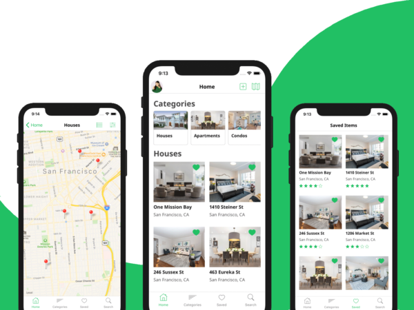 react native real estate app template backend listings map trulia design